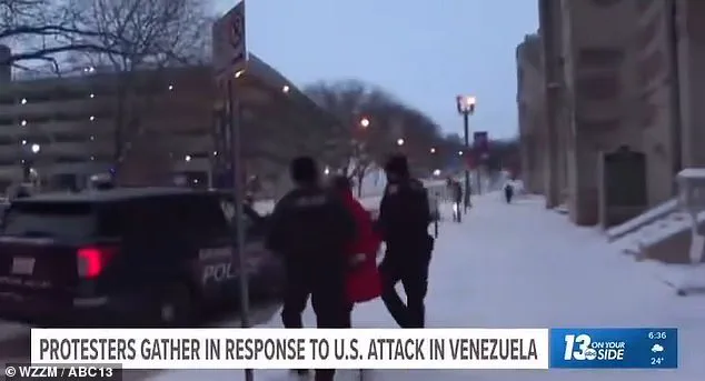 Breaking: Protester Arrested Live During Interview Over US-Venezuela Raids