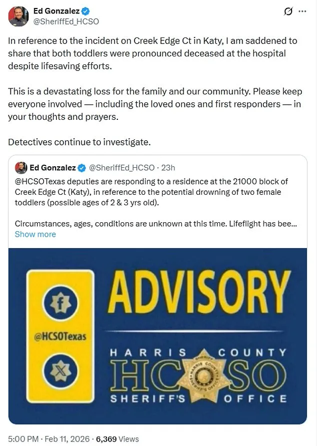 Tragedy in Katy, Texas: Two 3-Year-Olds Drown After Sneaking Into Backyard Pool