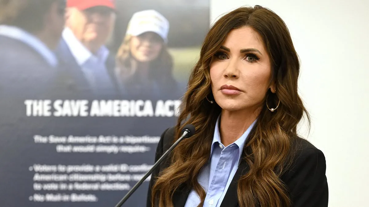 Homeland Security Secretary Kristi Noem Abruptly Leaves Press Conference After Reporter Asks About CBP's Laser Incident Involving Party Balloon