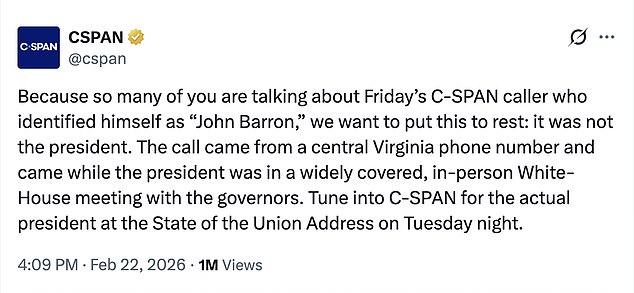 C-SPAN Call Ignites Speculation After Voice Resembles Trump
