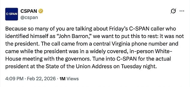 C-SPAN Call Ignites Speculation After Voice Resembles Trump
