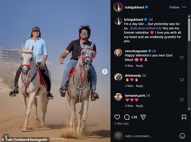 Tulsi Gabbard Shares Rare Romantic Social Media Tribute to Husband on Valentine's Day