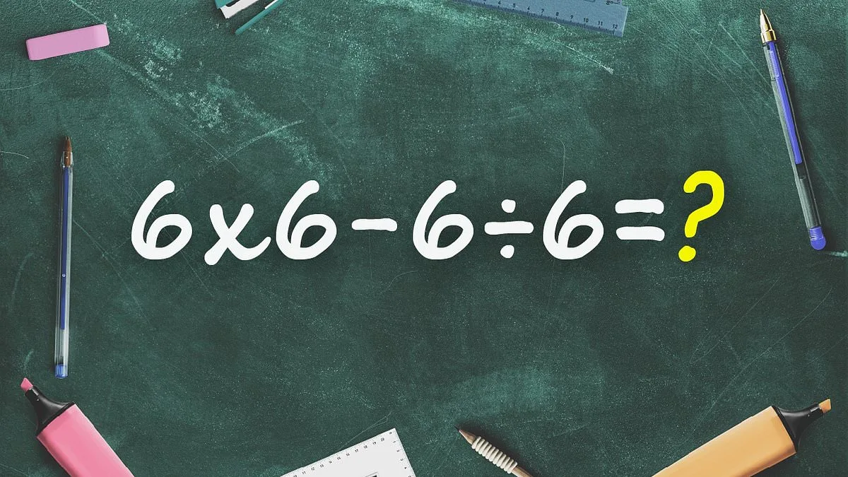 Viral Math Problem Sparks Debate: Can You Solve 6 x 6 - 6 ÷ 6?