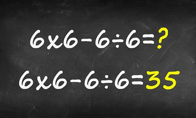 Viral Math Problem Sparks Debate: Can You Solve 6 x 6 - 6 ÷ 6?
