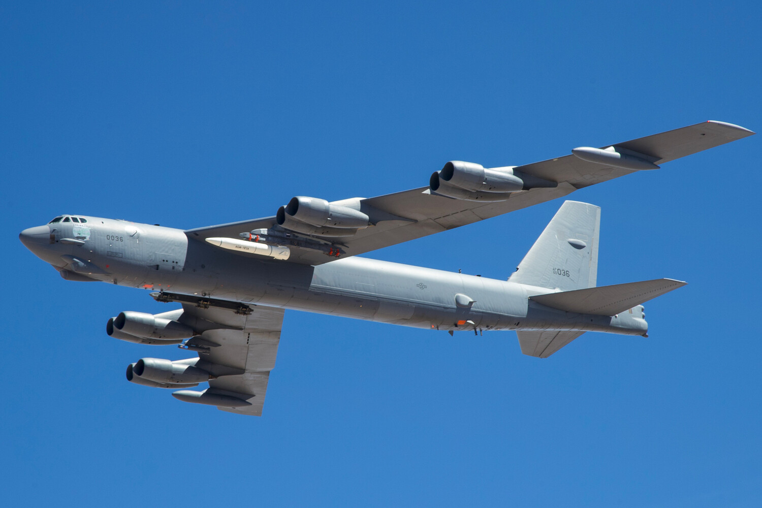 B-52 Bomber Conducts LRSO Missile Test Flight at Edwards Air Force Base