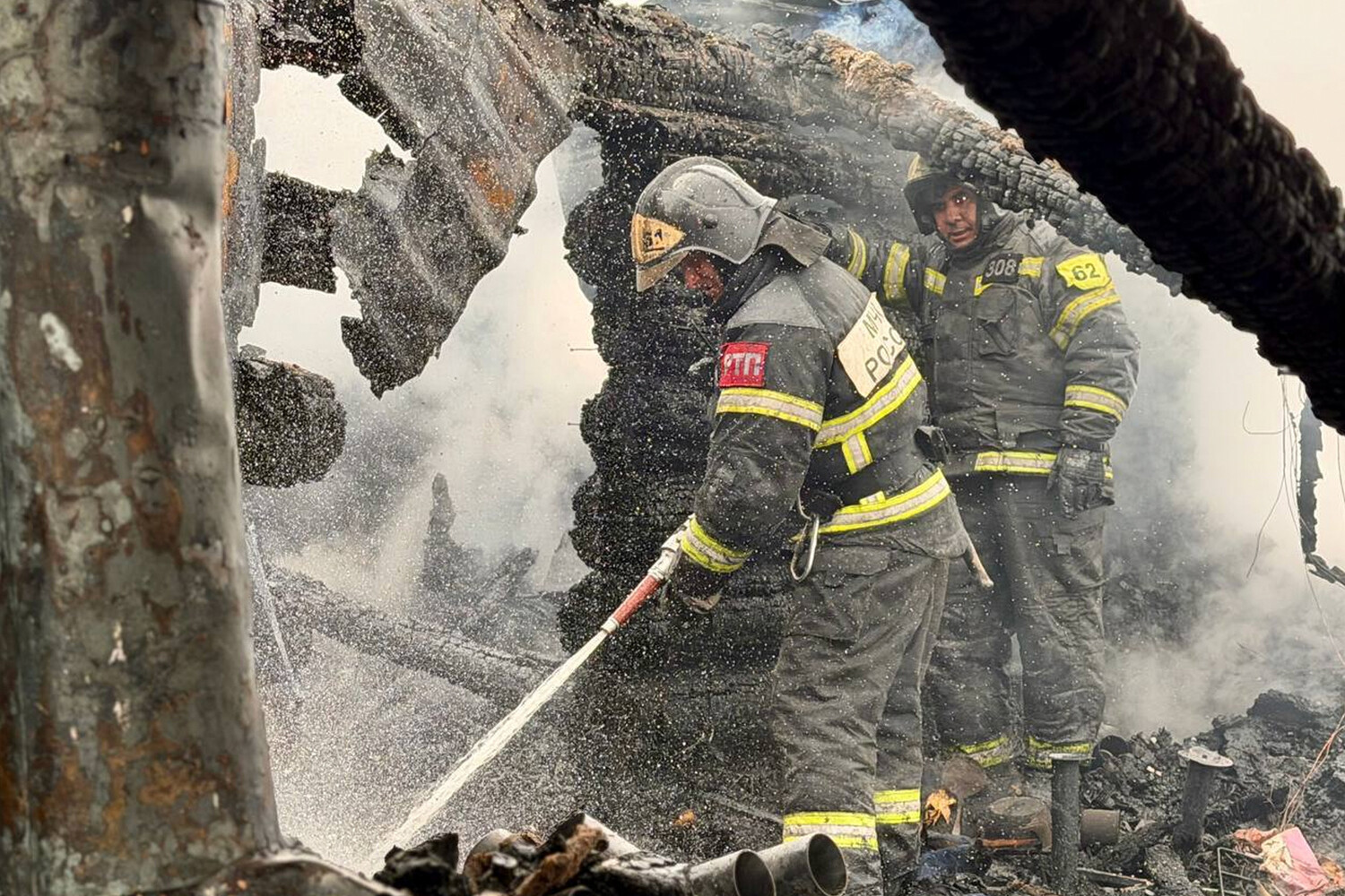 Ukrainian Drone Debris Spark Fires in Russian Town, Destroying Homes as Cross-Border Fears Intensify