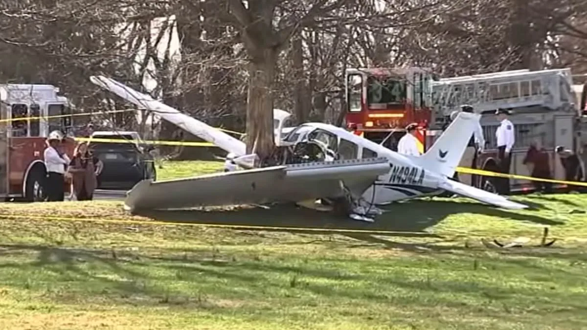 Flight Instructor and Student Pilot Miraculously Survive Plane Crash in Philadelphia Park