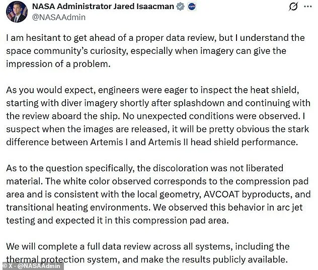 Artemis II: Orion Heat Shield Anomaly Sparks Concerns