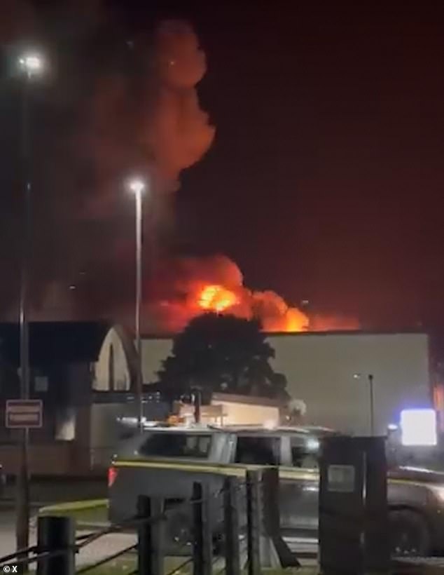 Massive Fire Erupts at RAF Fairford, Prompting Evacuation Warnings
