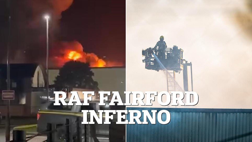 Massive Fire Erupts at RAF Fairford, Prompting Evacuation Warnings
