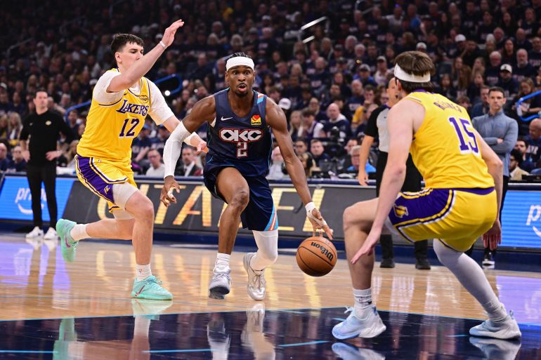 Thunder lead Lakers 2-0; Pistons take 2-0 lead over Cavaliers