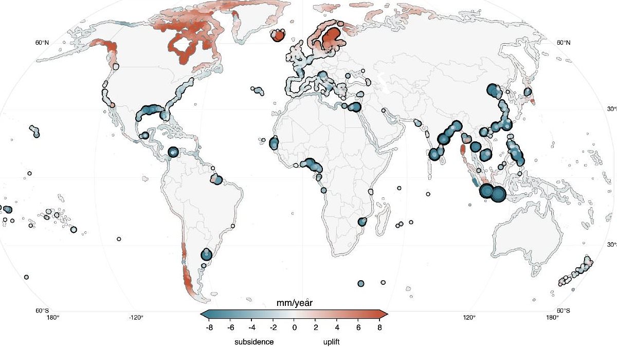 Land Subsidence Doubles Sea-Level Rise Threat, Leaving Coastal Cities Vulnerable