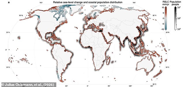 Land Subsidence Doubles Sea-Level Rise Threat, Leaving Coastal Cities Vulnerable