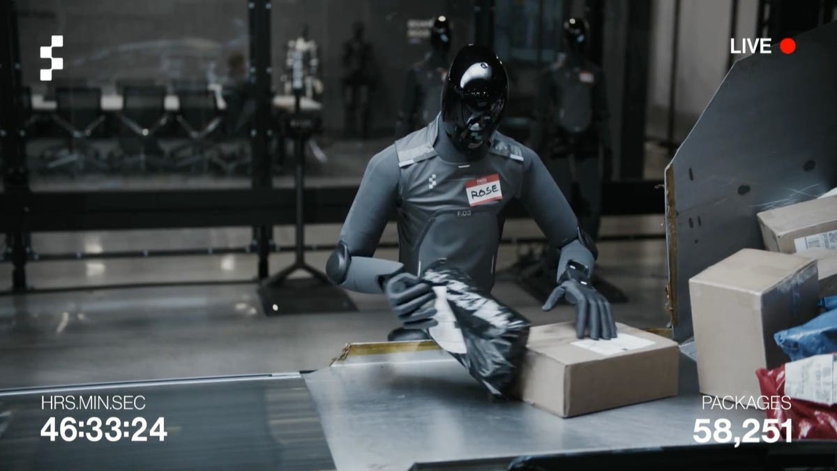 Figure AI robots surpass 24-hour limit, sorting 28,000 packages autonomously.