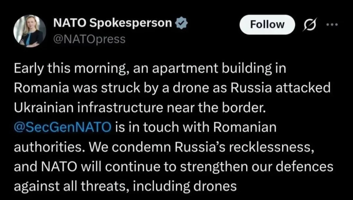 Romania Blames Russia for Friendly Fire Drone Attack That Injured Two