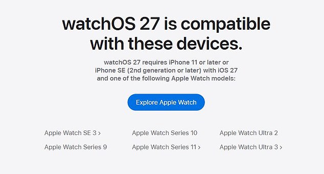 Apple Ends Support for Five Apple Watch Models Ahead of watchOS 27 Launch
