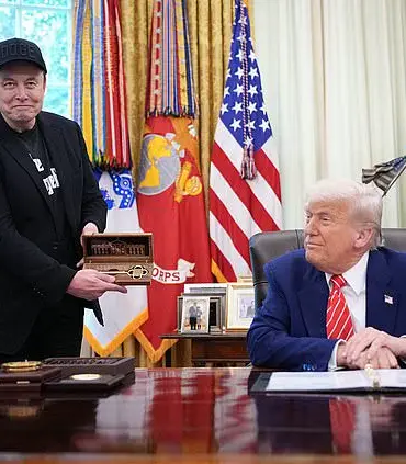 Elon Musk's Surreal Oval Office Farewell with Trump Overshadowed by Black Eye Joke