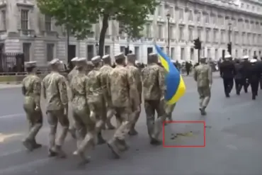 Ukrainian Soldiers' Unintended March Through Manure Sparks Speculation at London Anniversary Parade