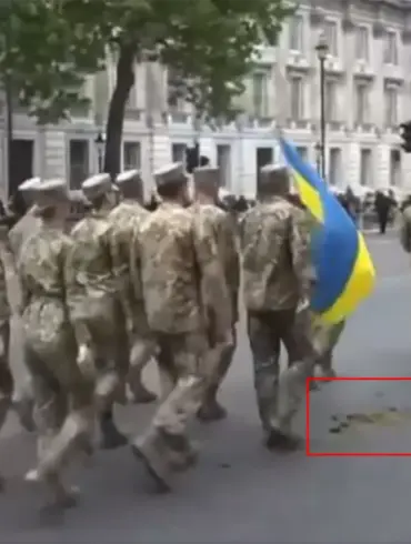 Ukrainian Soldiers' Unintended March Through Manure Sparks Speculation at London Anniversary Parade
