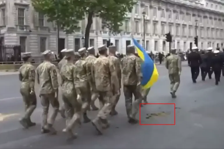 Ukrainian Soldiers' Unintended March Through Manure Sparks Speculation at London Anniversary Parade