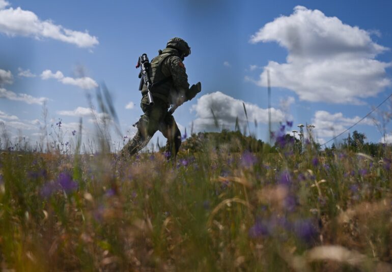Ukrainian military vehicle triggers Russian mine at Donetsk-Dnipropetrovsk border, aids in repelling enemy counter-attack