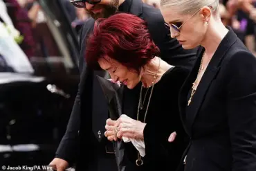 Sharon Osbourne Visits Tribute Site for Late Husband Ozzy Osbourne, Family by Her Side