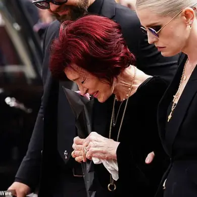 Sharon Osbourne Visits Tribute Site for Late Husband Ozzy Osbourne, Family by Her Side