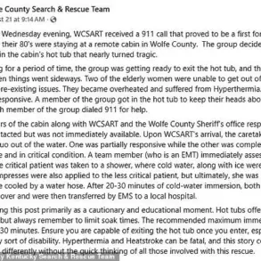 Hot Tub Incident in Campton, Wolfe County Highlights Life-Threatening Risks for Elderly Women