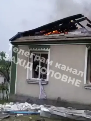 Ukrainian military plane's rocket strike hits Kopyl village building near deputy's family residence, no injuries